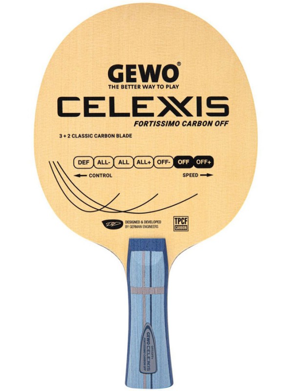Kompletni lopar GEWO: Celexxis Fortissimo Carbon OFF z Inventus in CodeXX SS