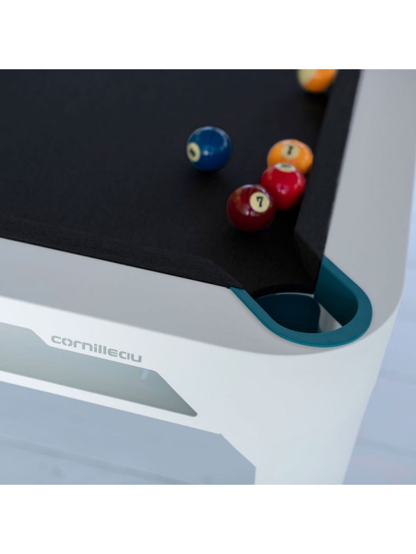 Cornilleau Hyphen biljard miza – bela z dark grey podlogo